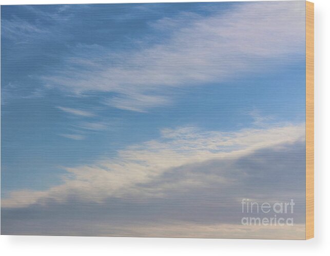 Sky Wood Print featuring the photograph Winter's Summer Sky by Barbara McMahon