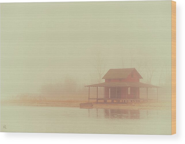 Landscape Wood Print featuring the photograph Within The Fog by Karol Livote