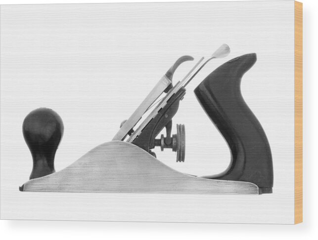 Blade Wood Print featuring the photograph Woodworker's Block Plane by Jim Hughes