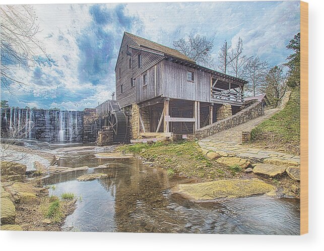 Yates Mill Wood Print featuring the photograph Yates Mill by Kevin Senter