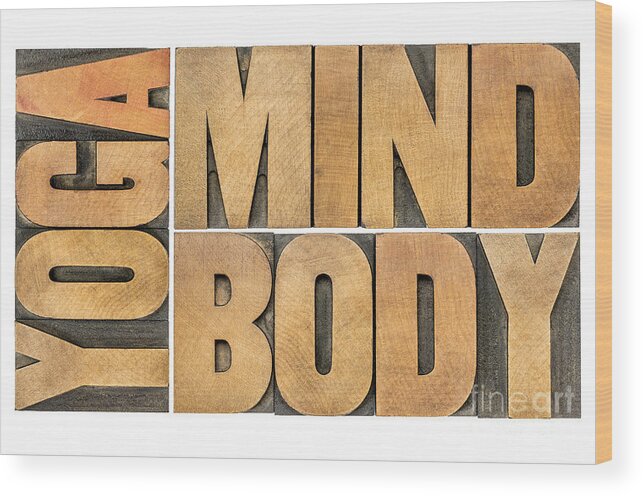 Abstract Wood Print featuring the photograph Yoga Mind And Body by Marek Uliasz