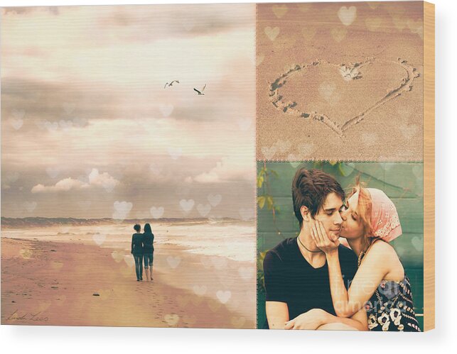 Love Wood Print featuring the photograph Young Love by Linda Lees