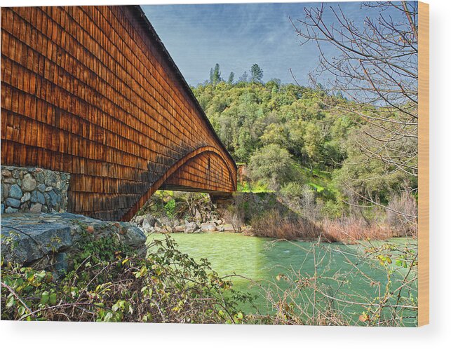 Bridge Wood Print featuring the photograph Yuba State Park by Jim Thompson
