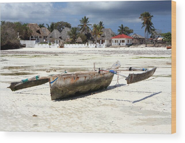 Africa Wood Print featuring the photograph Zanzibar Fishing Boat by Aidan Moran