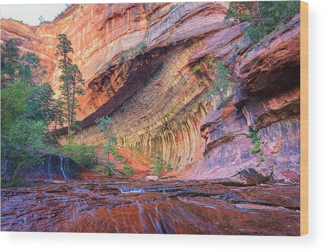 Scenics Wood Print featuring the photograph Zion Canyon National Park by Michele Falzone