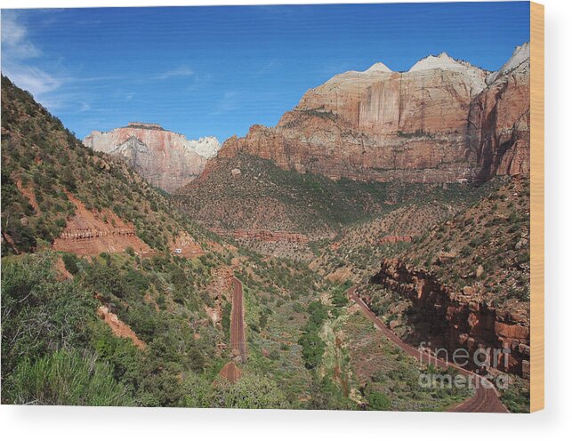 Zion National Park Wood Print featuring the photograph 206P Zion National Park by NightVisions