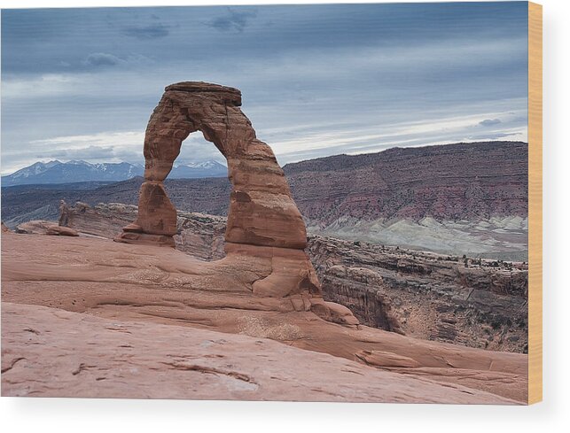 Utah Wood Print featuring the photograph Delicate Arch #1 by Wade Aiken