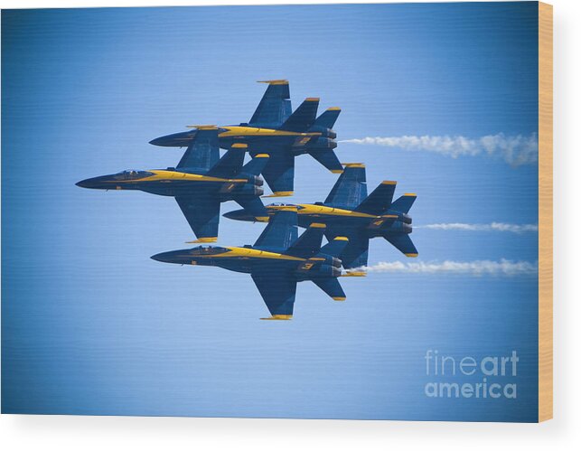 Blue Angels Wood Print featuring the photograph Knighton006 #1 by Daniel Knighton