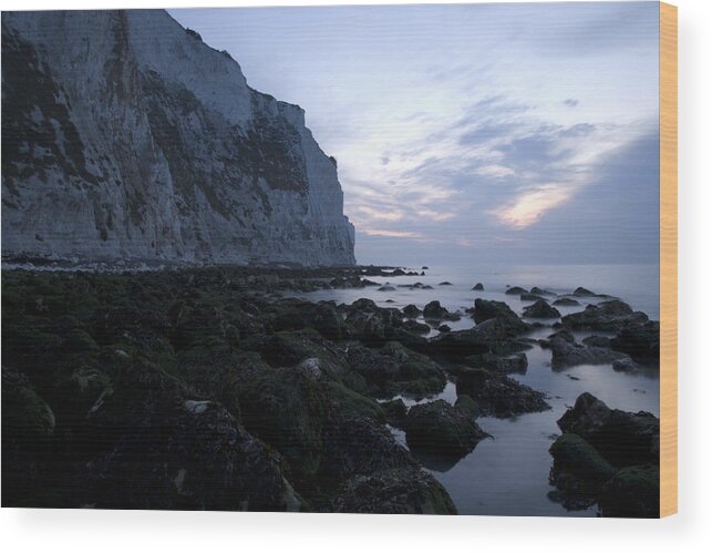 Dover Wood Print featuring the photograph Morning at the White Cliffs of Dover #1 by Ian Middleton