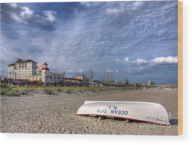 Beach Wood Print featuring the photograph Ocean City Beach #1 by John Loreaux