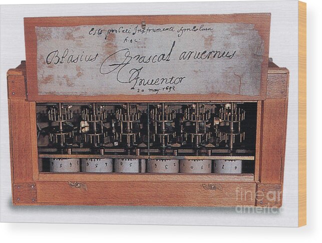 Pascaline, A Mechanical Calculator Wood Print by Science Source - Fine Art  America