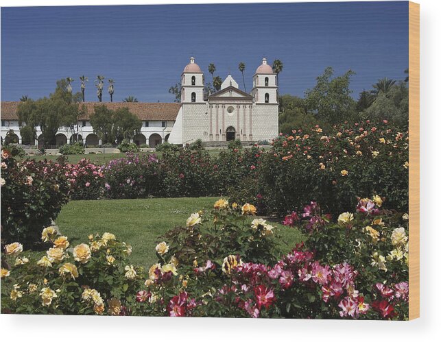 California Wood Print featuring the photograph Queen of the Spanish Missions #1 by Michele Burgess