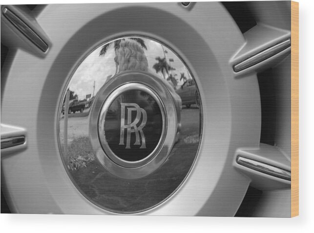 Rolls Royce Wood Print featuring the photograph R R Wheel #1 by Rob Hans