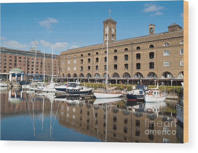 England Wood Print featuring the photograph St Katherine's Dock #1 by Andrew Michael
