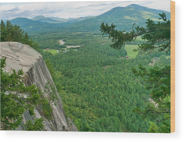 Cathedral Ledge Wood Print featuring the photograph 12702 Cathedral Ledge by John Prichard