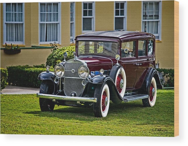 Cadillac Wood Print featuring the photograph 1931 Cadillac V12 by Christopher Holmes