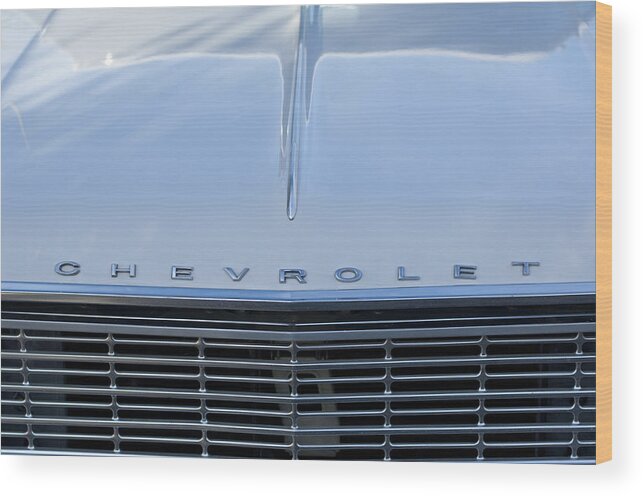 1964 Chevrolet El Camino Wood Print featuring the photograph 1964 Chevrolet El Camino Grille by Jill Reger
