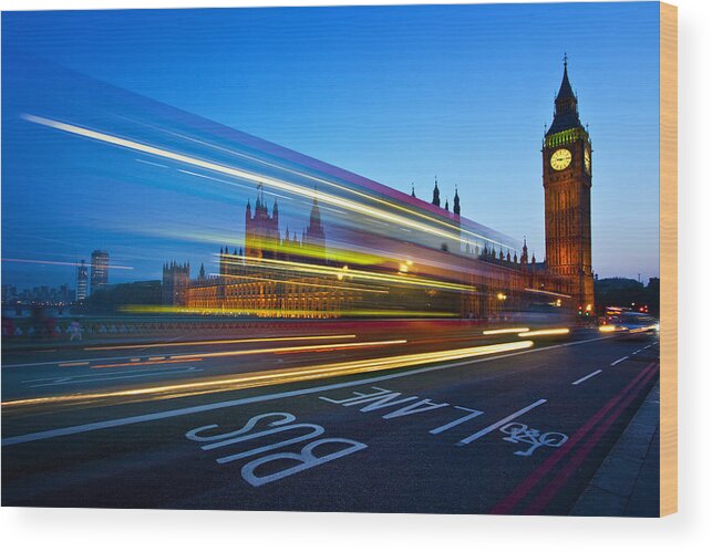 London Wood Print featuring the photograph London Big Ben #2 by Nina Papiorek