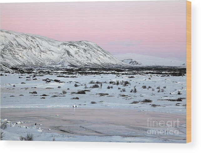 Landscape Wood Print featuring the photograph Iceland #3 by Milena Boeva