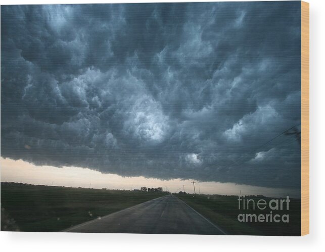 Science Wood Print featuring the photograph Thunderstorm And Supercell #3 by Science Source