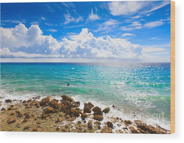 Beach Wood Print featuring the photograph Sea #7 by MotHaiBaPhoto Prints