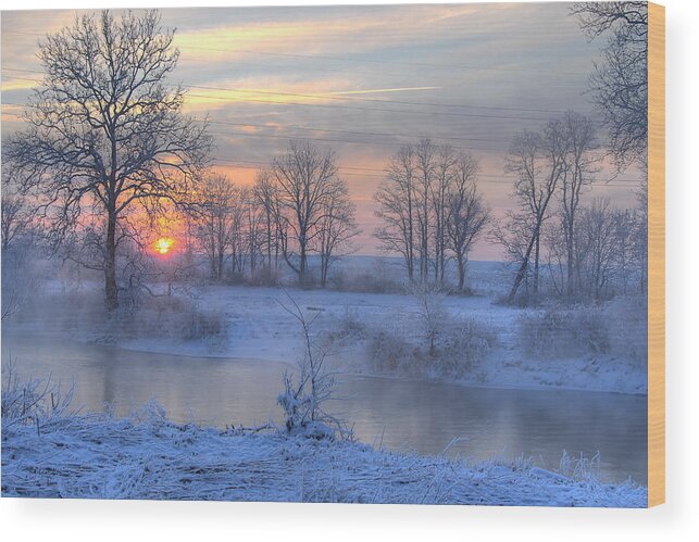 Winter Wood Print featuring the photograph A New Day by Craig Leaper