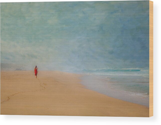 Hawaii Wood Print featuring the photograph A Walk on the Beach by Eggers Photography