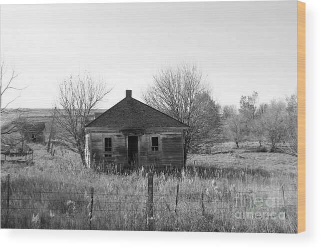 Abandon Homestead House Wood Print featuring the photograph Abandon homestead by Yumi Johnson