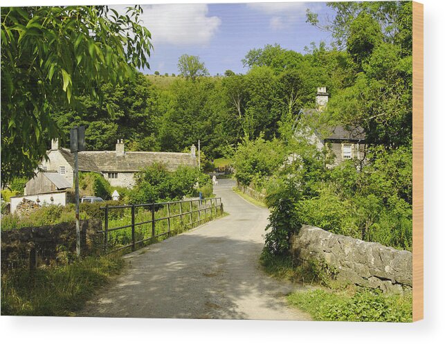 Derbyshire Wood Print featuring the photograph Across The Bridge at Upperdale by Rod Johnson