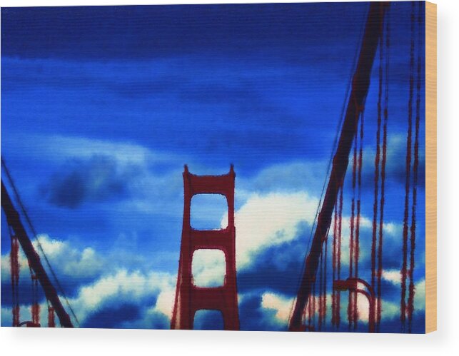 California Wood Print featuring the digital art Across The Deep by Holly Ethan