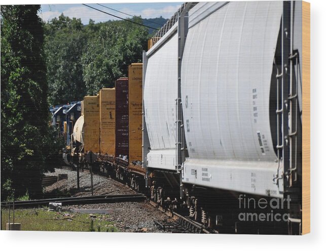 Train Wood Print featuring the photograph Across The Diamond by John Black