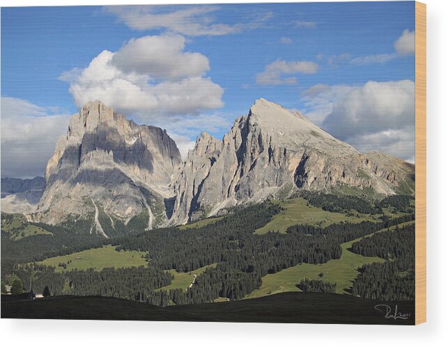 Trentino Wood Print featuring the photograph Alpe di Siusi by Raffaella Lunelli