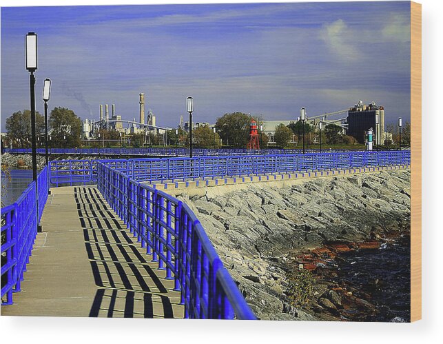 Hovind Wood Print featuring the photograph Alpena Breakwater by Scott Hovind