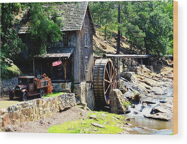 Old Mill Wood Print featuring the photograph America Dreaming... by Tanya Tanski