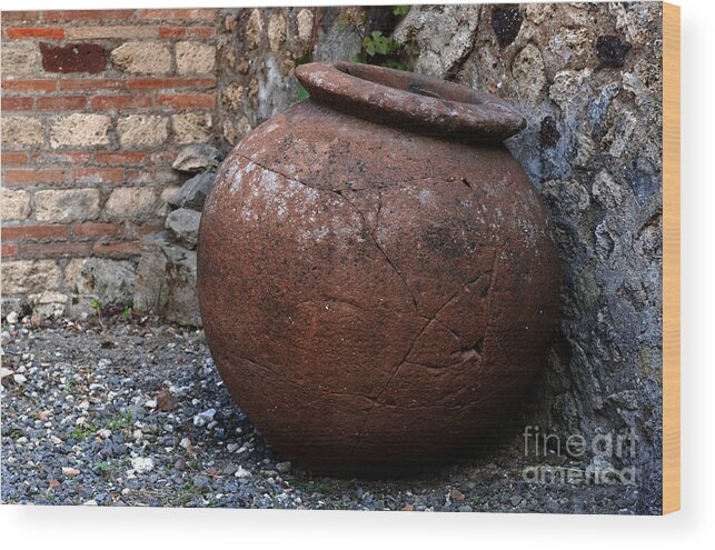 Pompeii Wood Print featuring the photograph Ancient Relics Of Pompeii by Bob Christopher