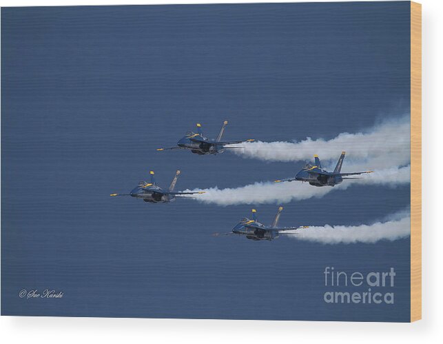 Airshow Wood Print featuring the photograph Angels - Here they come by Sue Karski