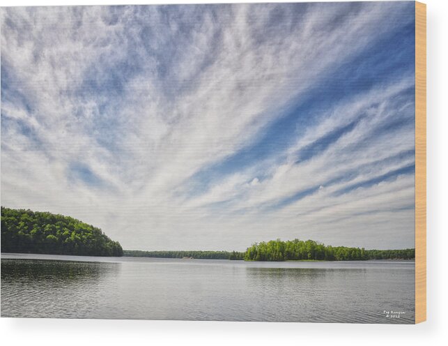 Ausable River Wood Print featuring the photograph AuSable River on a Summers Day by Peg Runyan