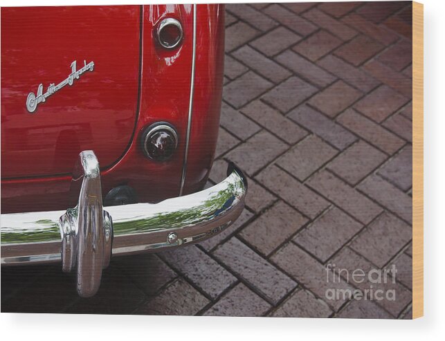 Austin Healey Wood Print featuring the photograph Austin Healey by Dennis Hedberg