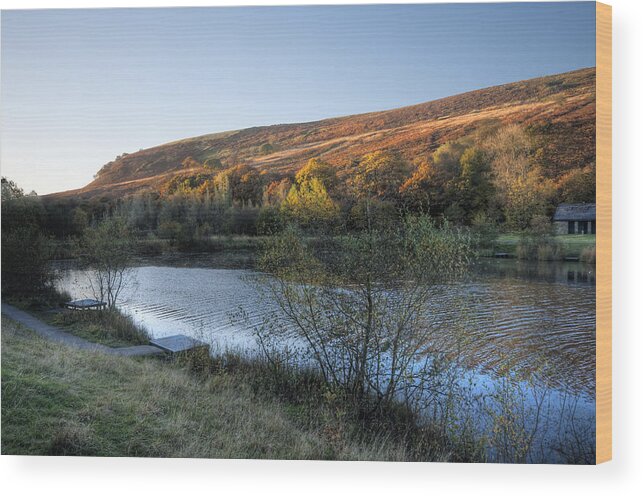 Autumn Pond Wood Print featuring the photograph Autumn Pond 3 by Steve Purnell