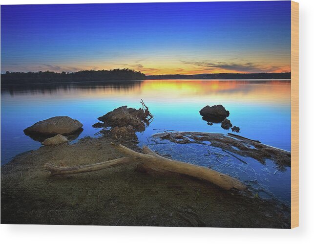 Lake Wood Print featuring the photograph Bear Creek Sunset by Steven Llorca