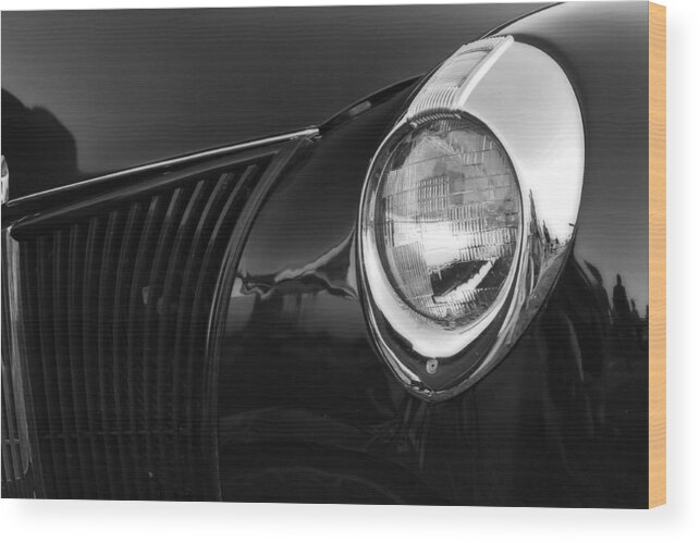 Hovind Wood Print featuring the photograph Black and White Ford 2 by Scott Hovind