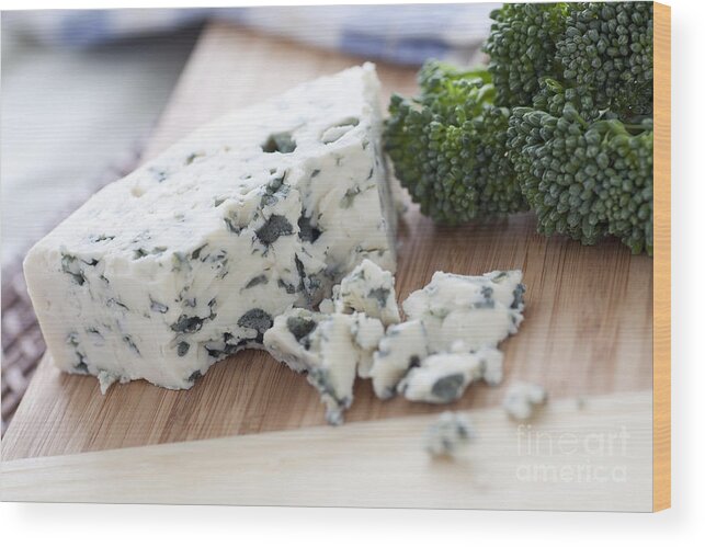 Blue Cheese Wood Print featuring the photograph Blue Cheese by Charlotte Lake