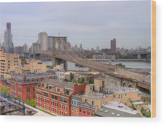 Nyc Wood Print featuring the photograph Brooklyn Bridge by Craig Leaper