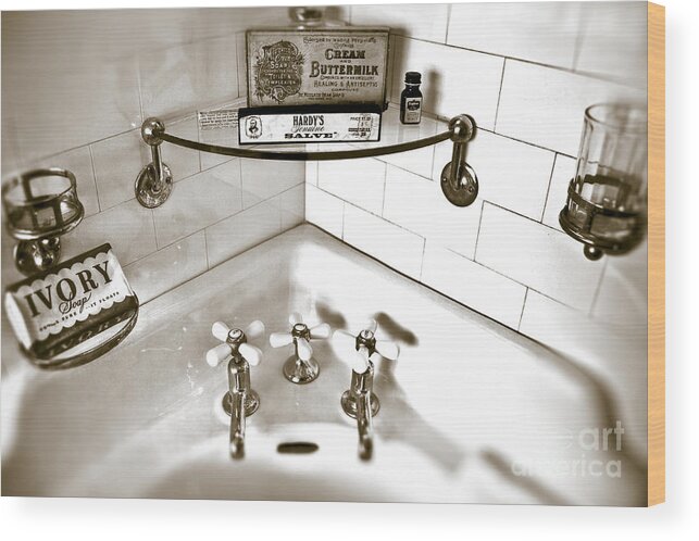 Bathroom Wood Print featuring the photograph Buttermilk Morning by Brenda Giasson