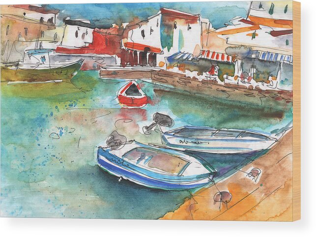 Travel Sketch Wood Print featuring the painting Chania 01 by Miki De Goodaboom