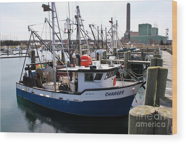Cape Cod Wood Print featuring the photograph Charger by Extrospection Art
