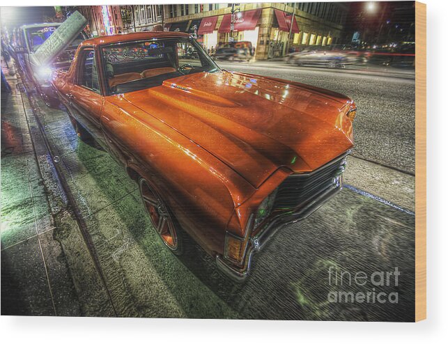 Yhun Suarez Wood Print featuring the photograph Chevy Impala by Yhun Suarez