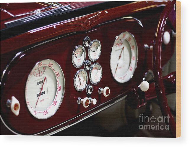 Classic Gauges Wood Print featuring the photograph Classic Gauges by Jason Abando