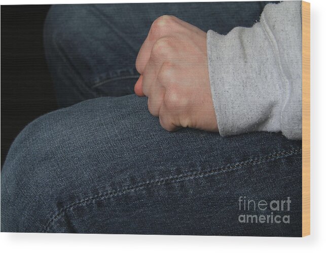 People Wood Print featuring the photograph Clenched Fist 2 Of 2 by Photo Researchers