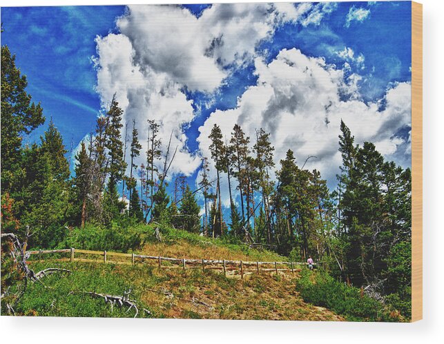Rockies Clouds Canada Wood Print featuring the photograph Clouds on My Hill Canada by Rick Bragan